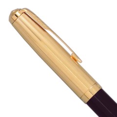 Parker Fountain Pen 51 Deluxe Plum Barrel 18k Gold Trim 2123516
