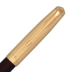 Parker Fountain Pen 51 Deluxe Plum Barrel 18k Gold Trim 2123516