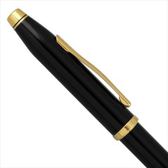 Cross Rollerball Pen Century II Black Lacquer 23K Gold Plated 414-1