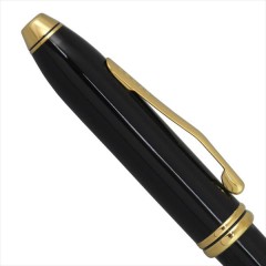 Cross Ballpoint Pen Townsend Black Lacquer 23K Gold Plated 572TW