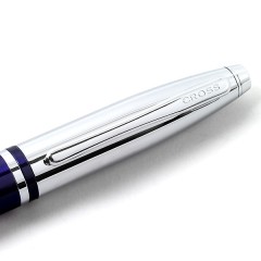 Cross Ballpoint Pen Calais Chrome Blue Lacquer AT0112-3