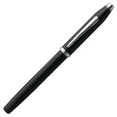 Cross Rollerball Pen Century II Black Lacquer Polished Chrome NAT0085-157