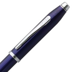 Cross Rollerball Pen Century II Blue Lacquer Polished Chrome NAT0085-158