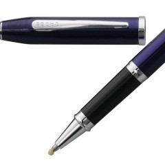 Cross Rollerball Pen Century II Blue Lacquer Polished Chrome NAT0085-158
