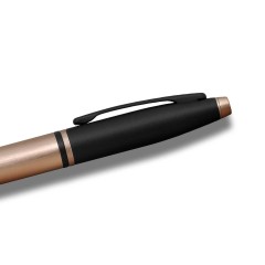 Cross Ballpoint Pen Calais Brushed Rose Gold Plate and Black Lacquer NAT0112-27