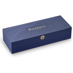 Waterman Fountain Pen Carène Fine Nib High-Gloss Black & 23k Gold Clip S0700300