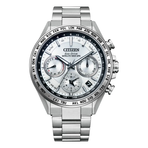 Citizen Attesa Eco-Drive GPS Satellite Radio Clock F950 Double Direct Flight ACT Line CC4010-80A
