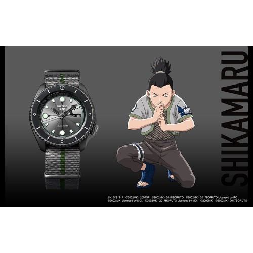 Seiko 5 Sports NARUTO & BORUTO Collaboration Shikamaru Limited Model SBSA097