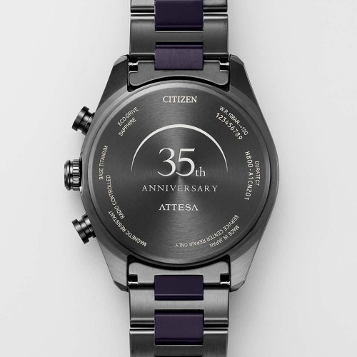 Citizen Attesa ACT Line Black Titanium™ Series Attesa 35th Anniversary Limited Edition 3rd "Blue Universe Collection" AT8187-75E