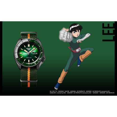 Seiko 5 Sports NARUTO & BORUTO Collaboration Rock Lee Limited Model SBSA095